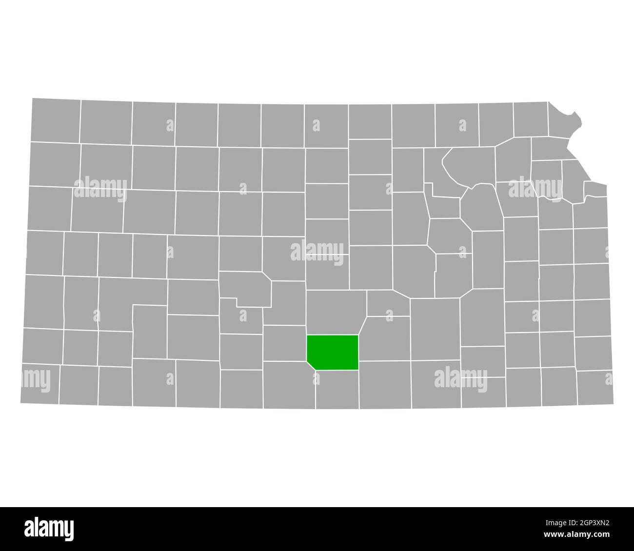 Map of Kingman in Kansas Stock Photo Alamy
