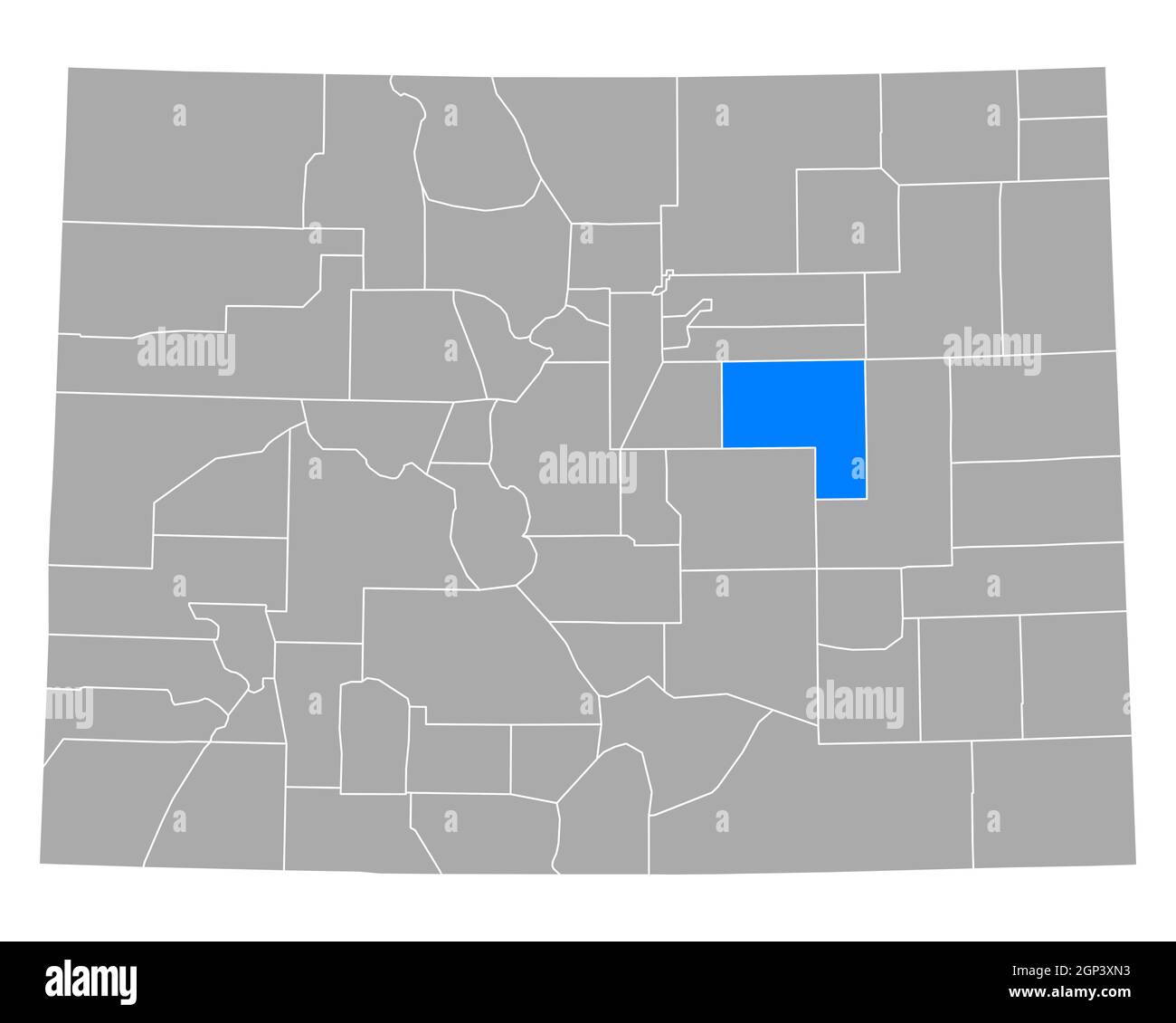 Map of Elbert in Colorado Stock Photo Alamy