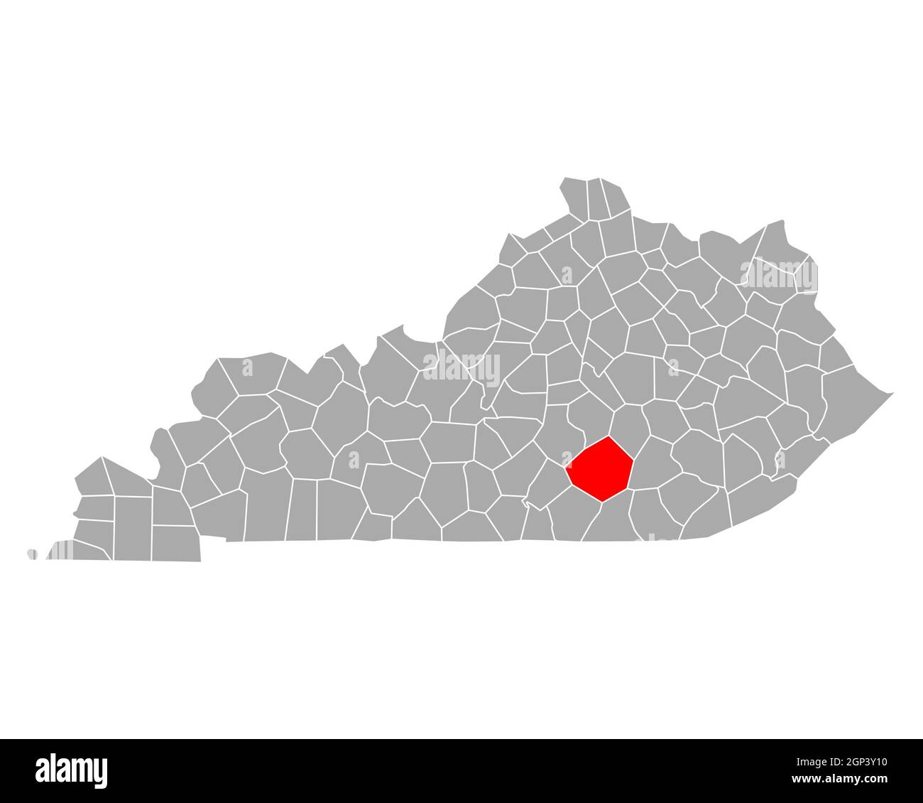 Map Of Pulaski In Kentucky Stock Photo Alamy   Map Of Pulaski In Kentucky 2GP3Y10 