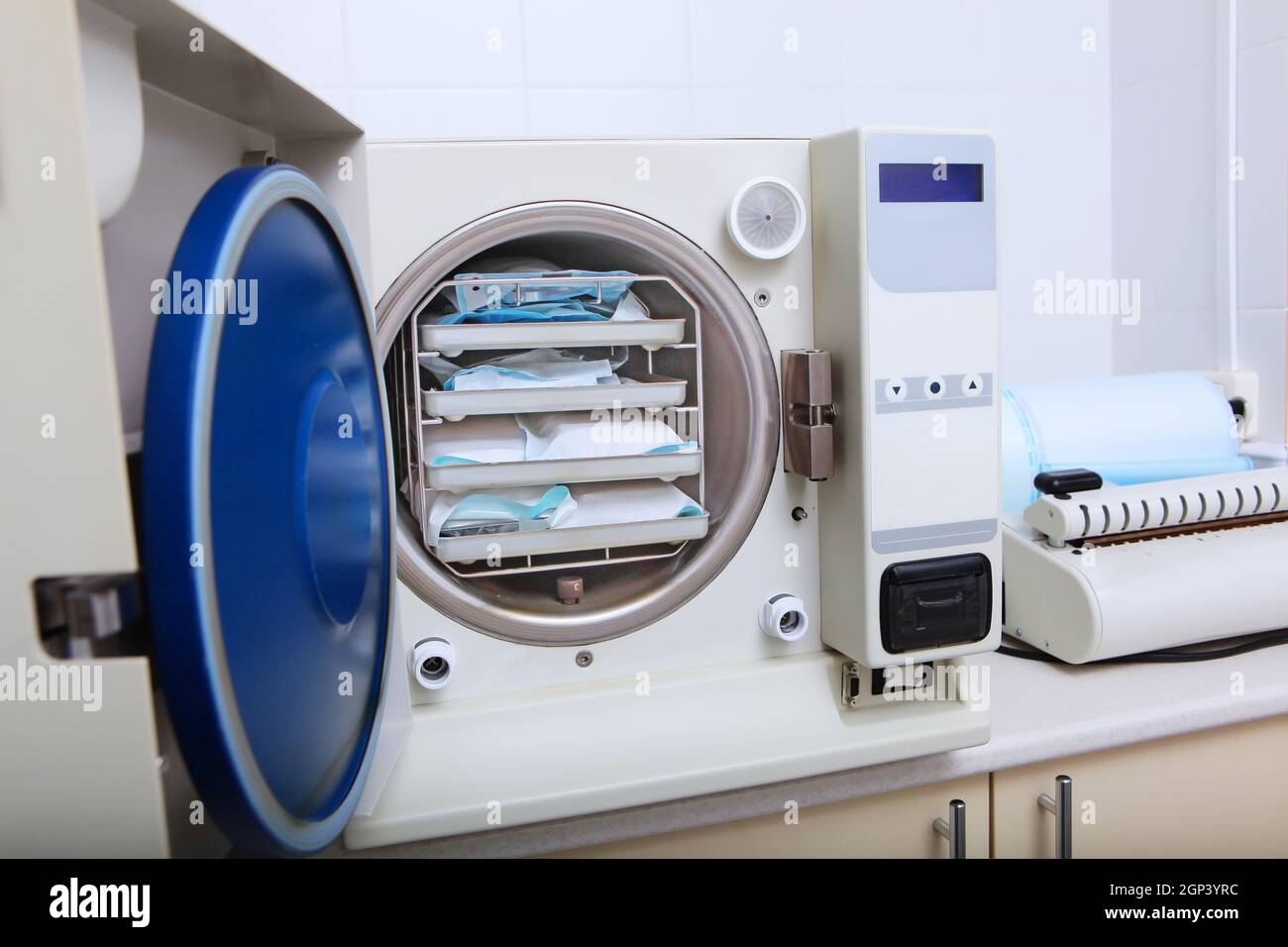 for sterilization of dental instruments in the clinic. Photos