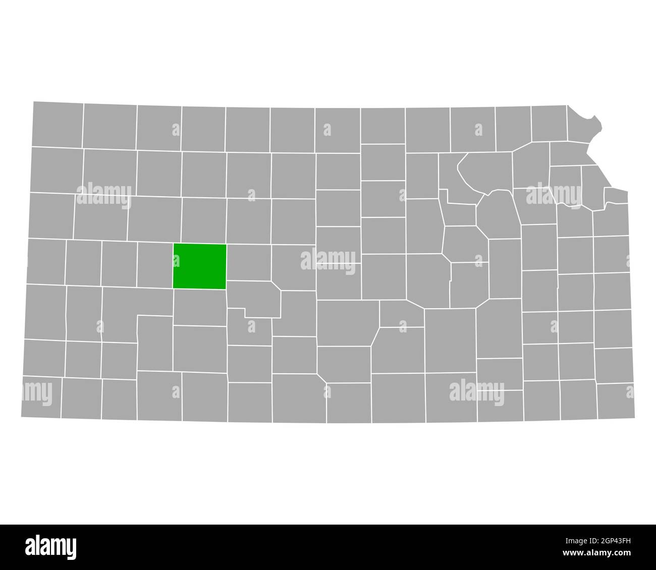 Map of Ness in Kansas Stock Photo Alamy