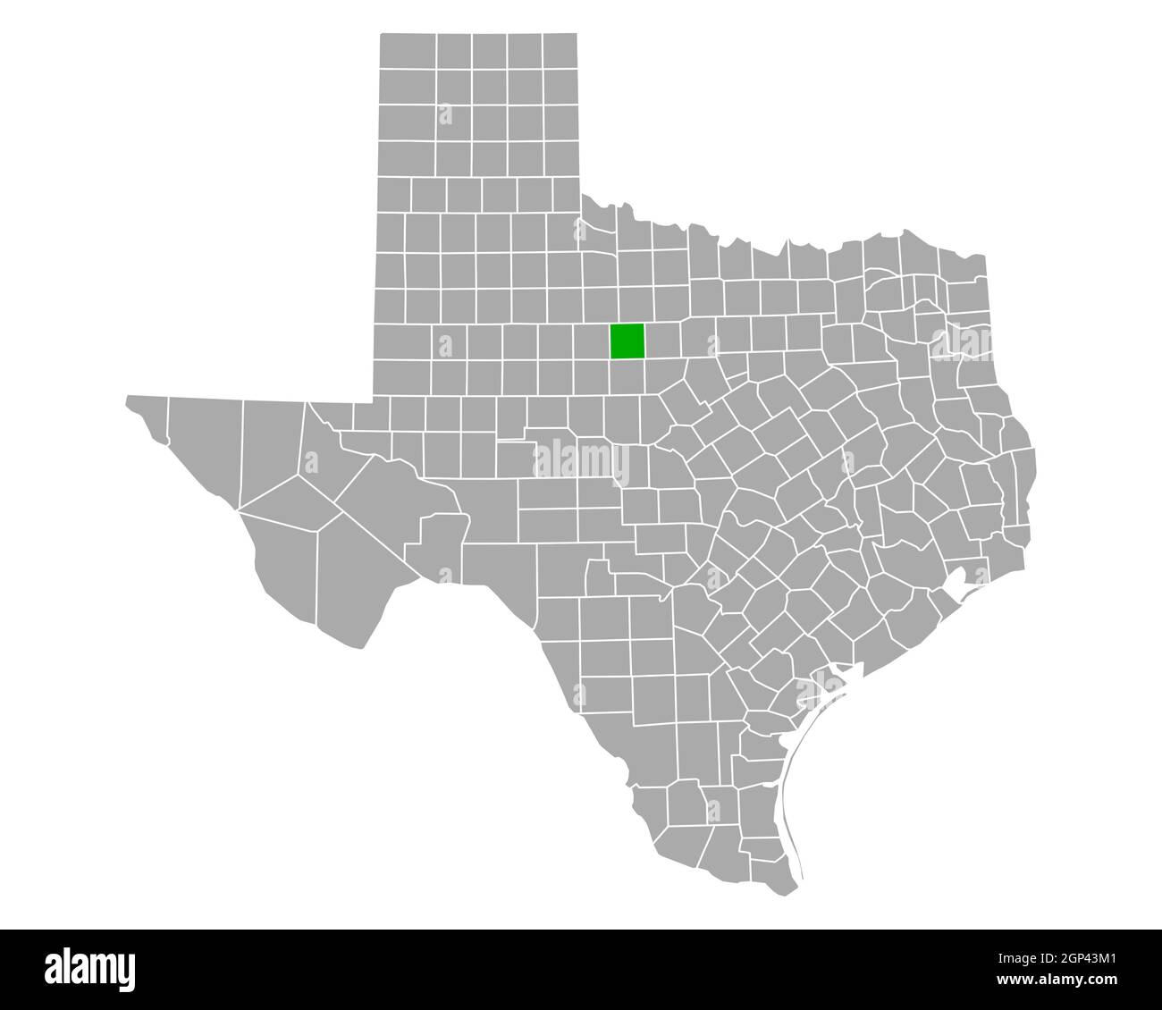 Map of Shackelford in Texas Stock Photo Alamy