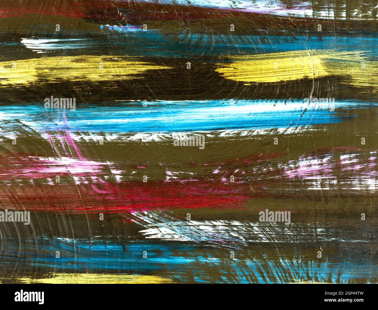 Colorful bright stripes, brush stroke on black, creative abstract hand  painted background, acrylic painting on canvas. Modern art. Contemporary art  Stock Photo - Alamy