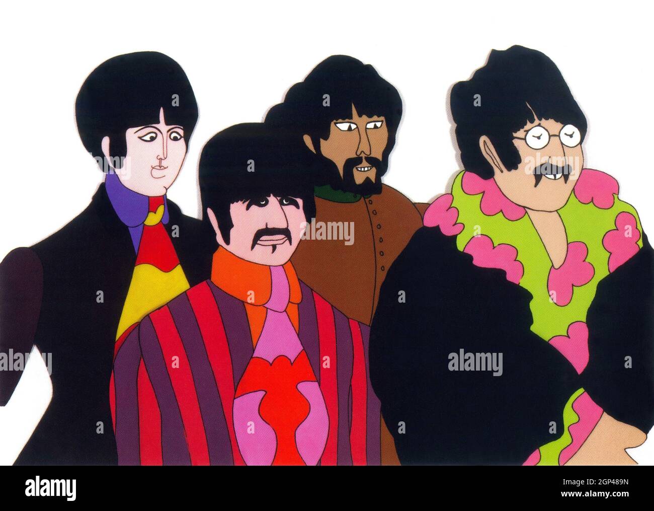 YELLOW SUBMARINE, from left: Paul McCartney, Ringo Starr, George Harrison, John Lennon, 1968 Stock Photo