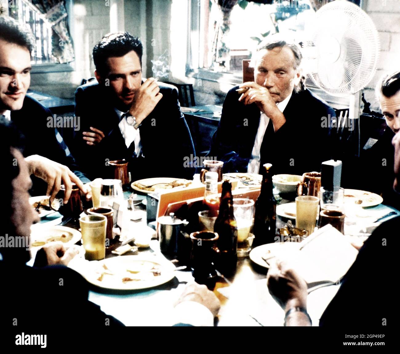 RESERVOIR DOGS, from left, facing camera, Quentin Tarantino, Michael