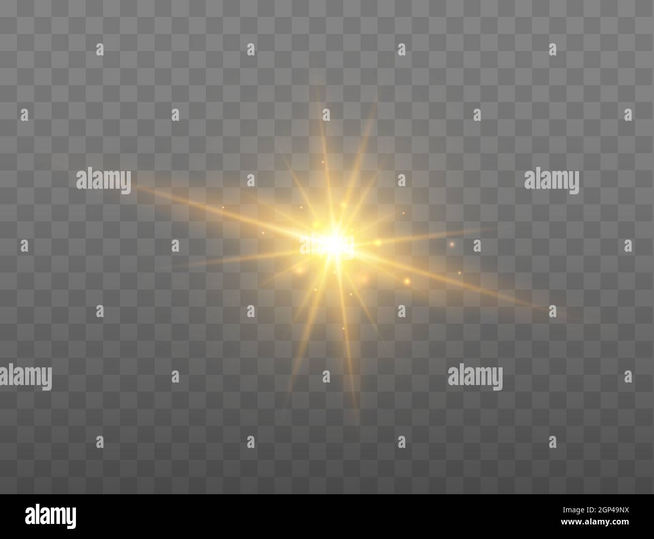 Lens flare vector illustration. Glowing spark light effect isolated on