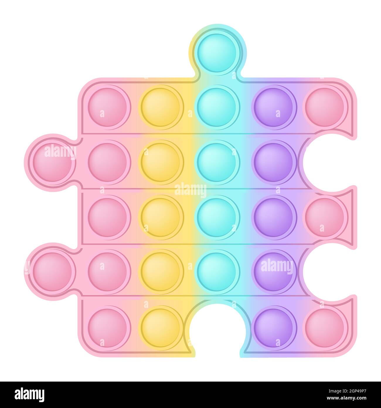 Popit puzzle element - trendy silicon fidget toys. Antistress addictive  jigsaw toy for fidget in pastel colors. Bubble sensory developing popit toy  Stock Vector Image & Art - Alamy