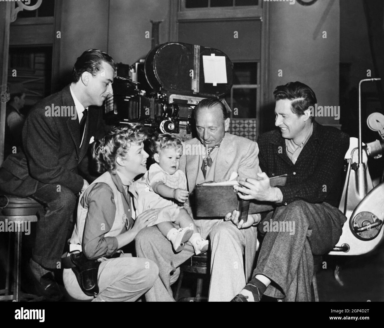 THE BOY FROM OKLAHOMA, from left Alan Jay Lerner, Nancy Olson, Lisa