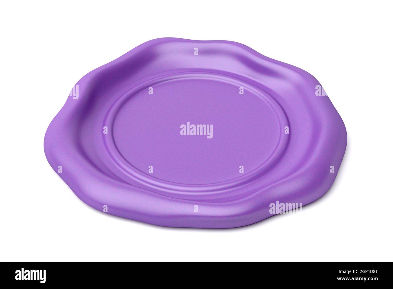 Purple wax seal on white background Stock Photo Alamy