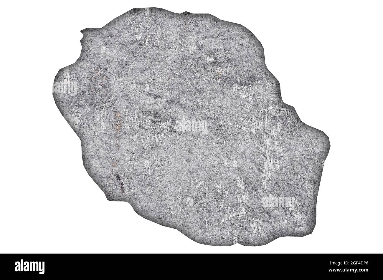 Map of Reunion on weathered concrete Stock Photo - Alamy