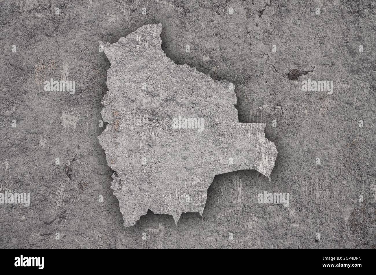 Map of Bolivia on weathered concrete Stock Photo - Alamy