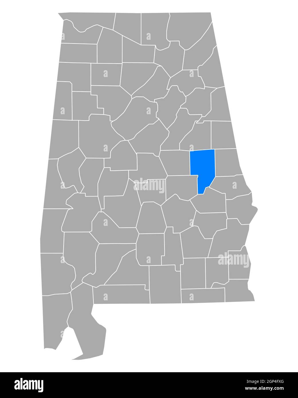 Map of Tallapoosa in Alabama Stock Photo Alamy