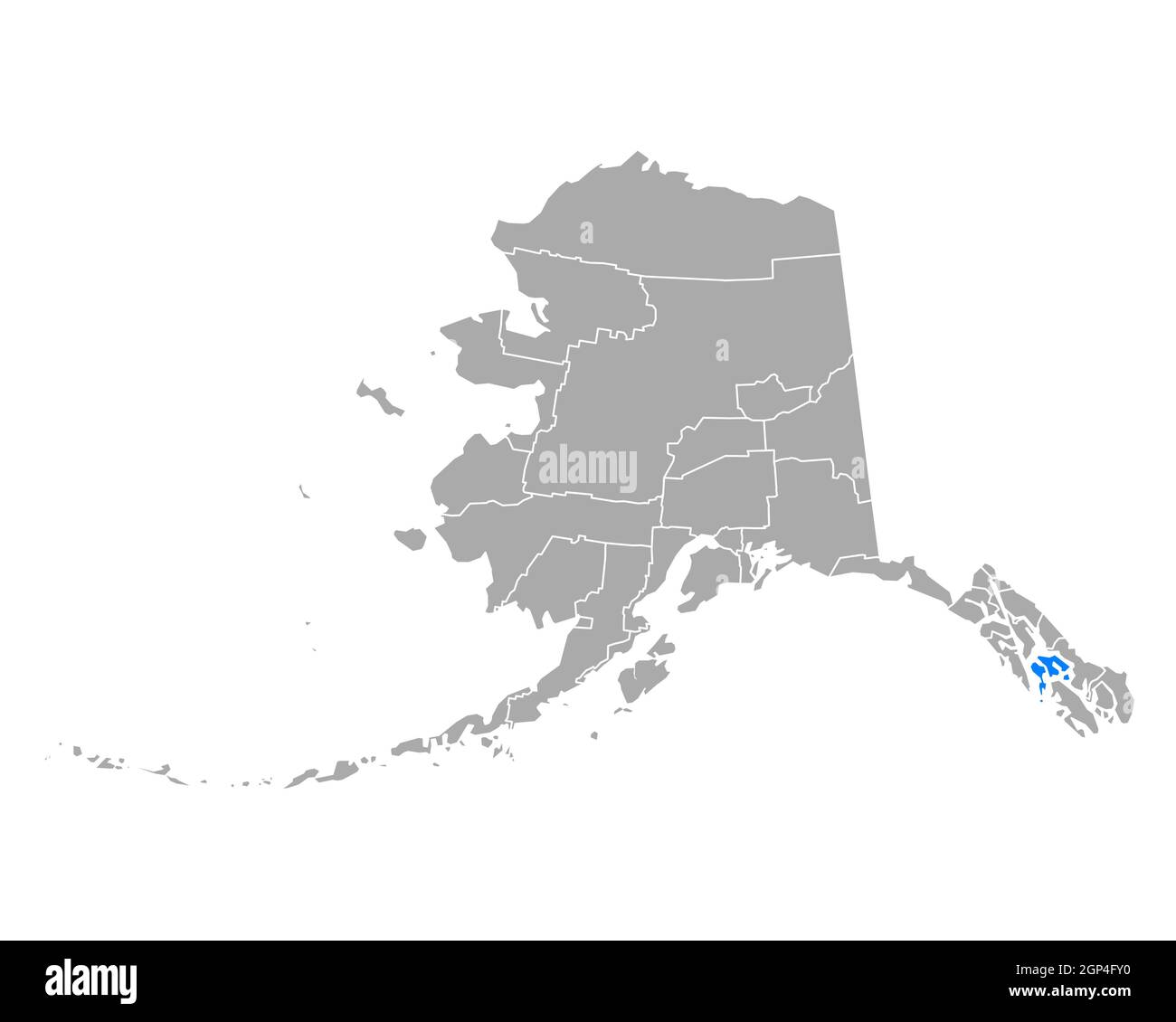 Map of Petersburg in Alaska Stock Photo Alamy