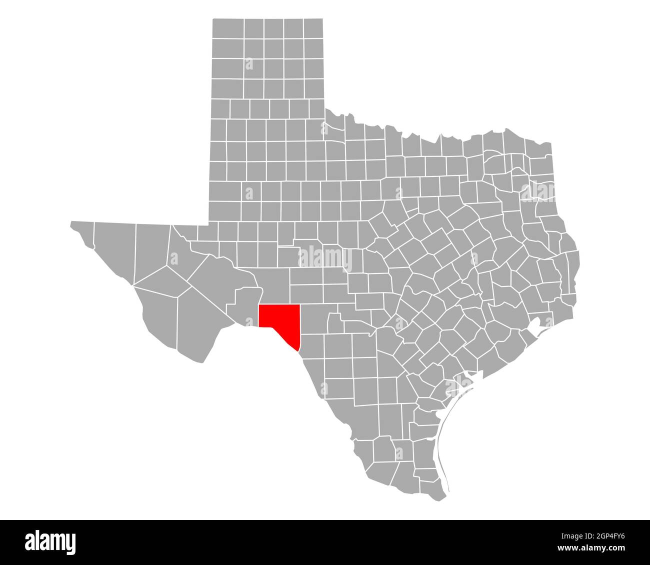 Map of Val Verde in Texas Stock Photo Alamy