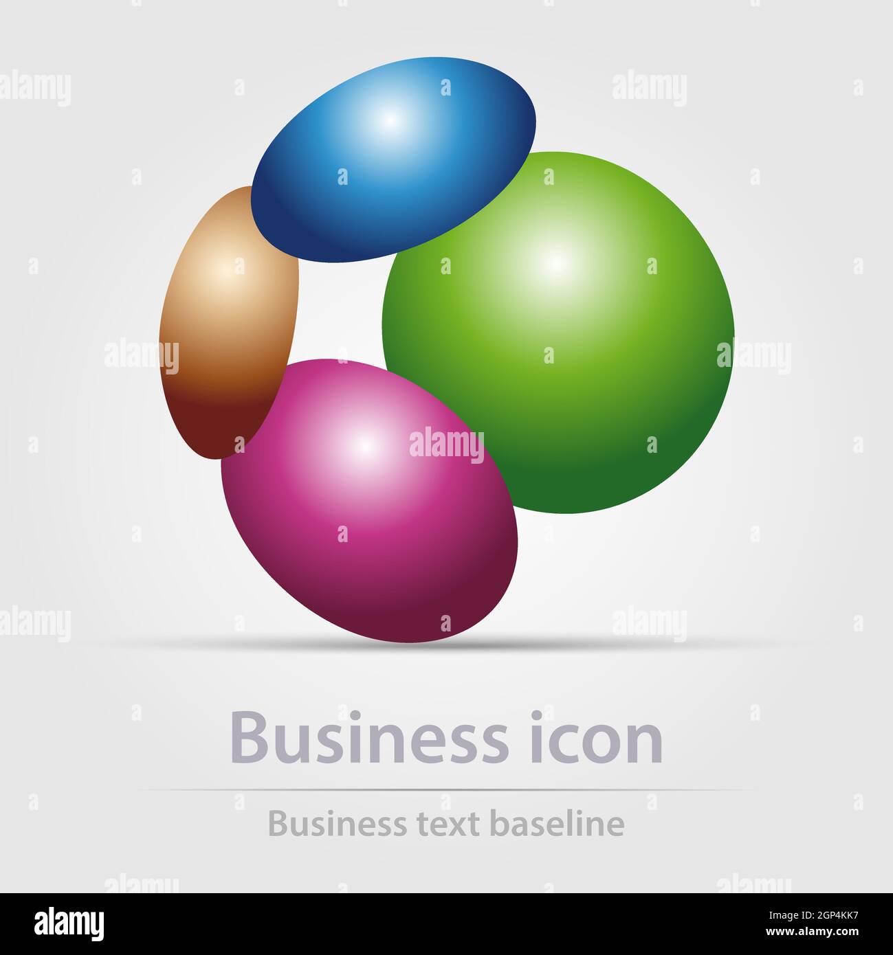 Originally designed color abstract vector business icon for creative design tasks Stock Vector