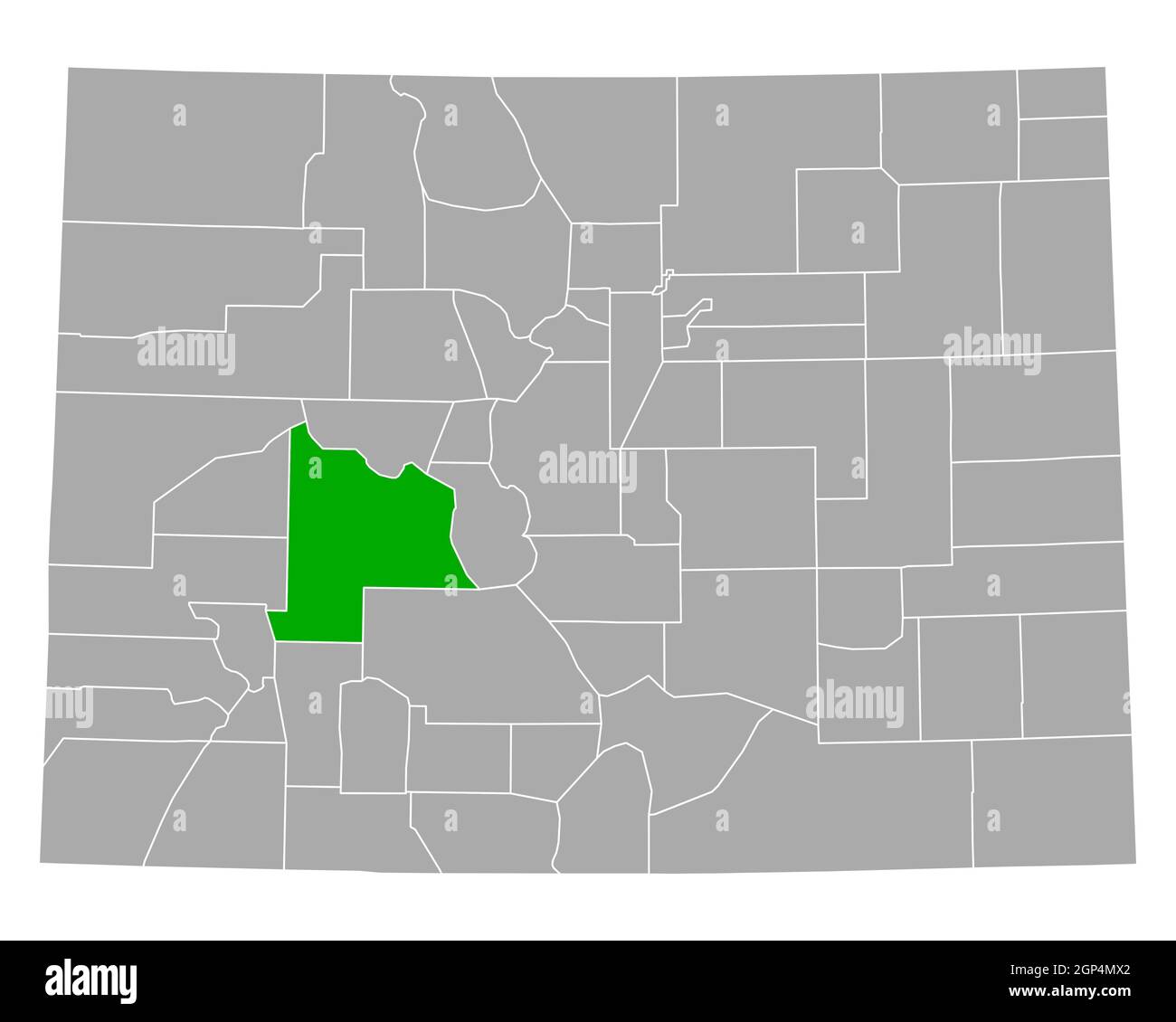 Map of Gunnison in Colorado Stock Photo Alamy