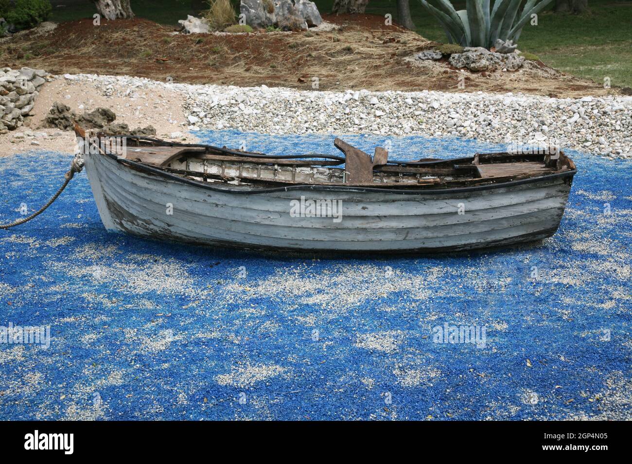 Old boat on the shore Stock Photo - Alamy