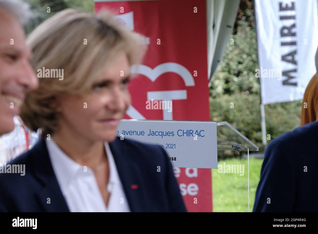 Toulouse, France. 28th Sep, 2021. Valérie Pécresse, president of the