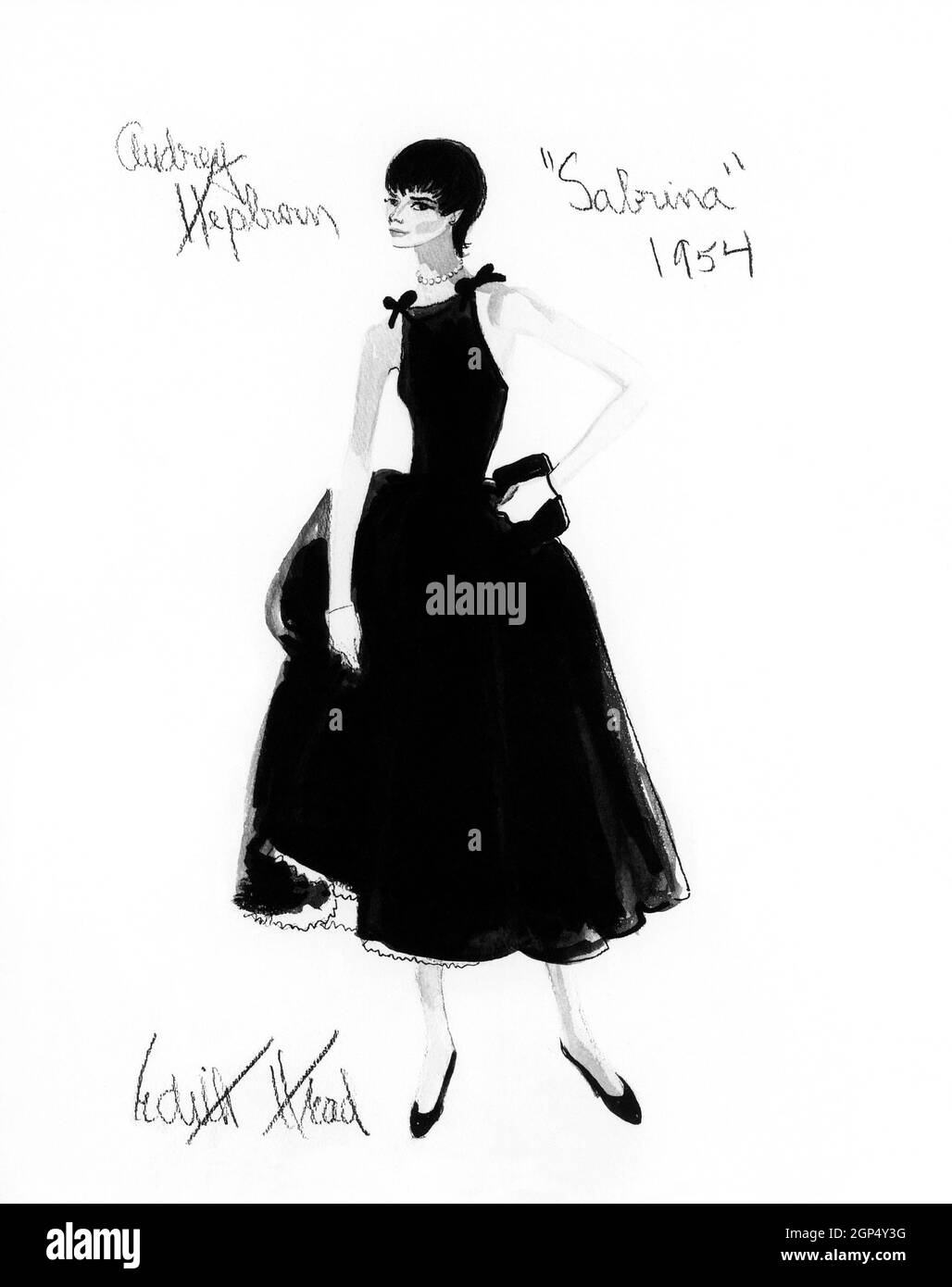SABRINA, costume sketch for Audrey Hepburn by Edith Head, 1954 Stock Photo - Alamy SABRINA, costume sketch for Audrey Hepburn by Edith Head, 1954 Stock Photo - Alamy