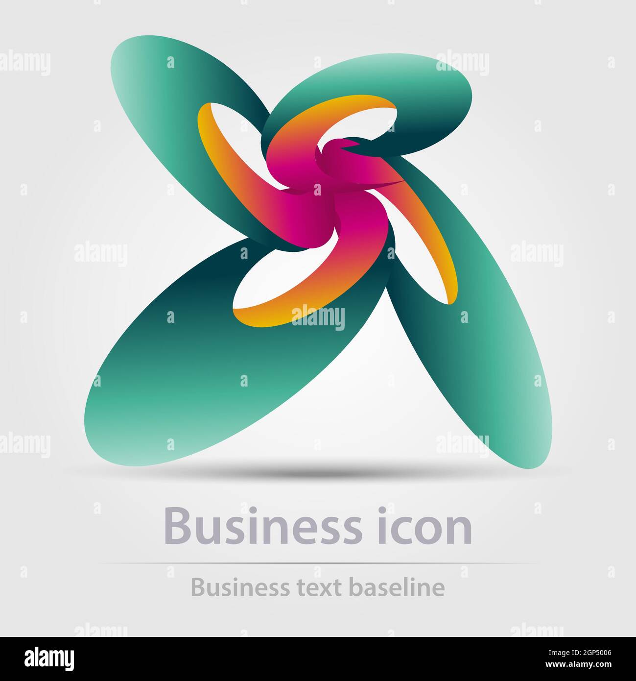 Originally designed color abstract vector business icon for creative design tasks Stock Vector