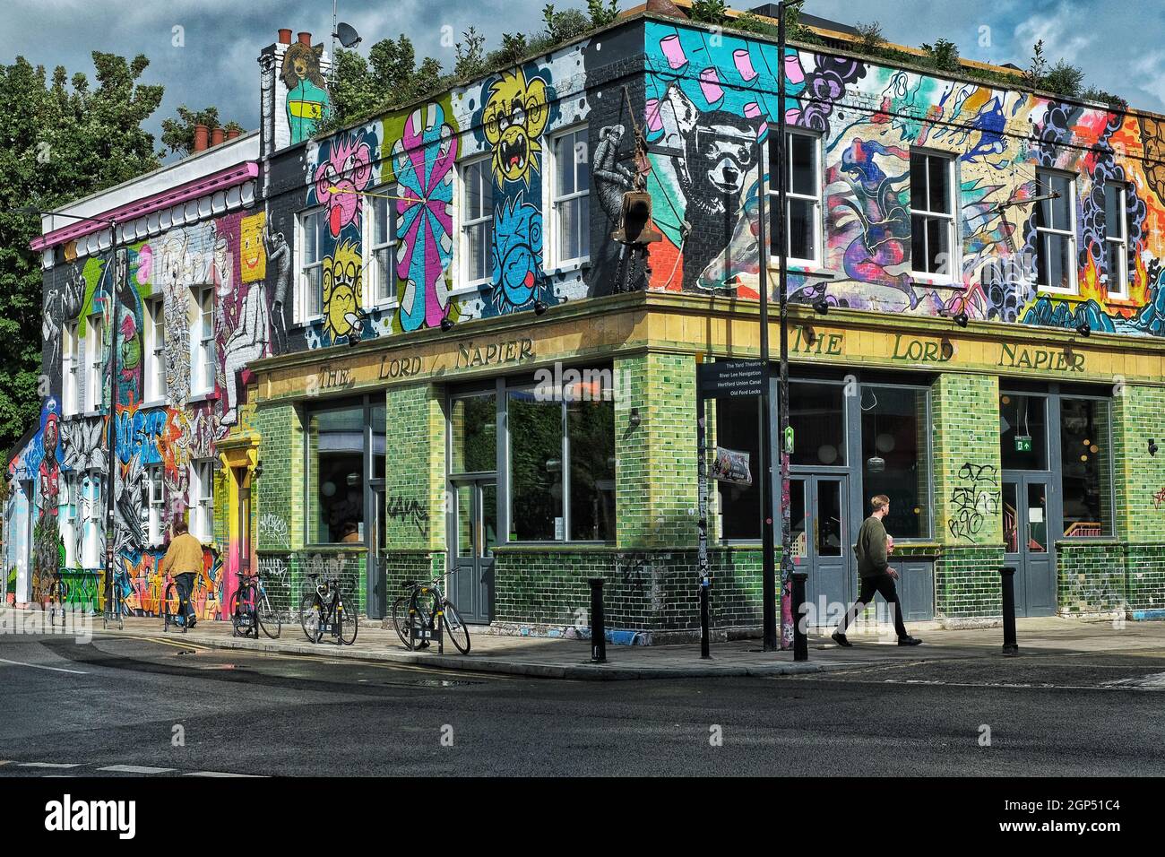 Exterior of the refurbished Lord Napier Star pub, Hackney Wick, September 2021 Stock Photo