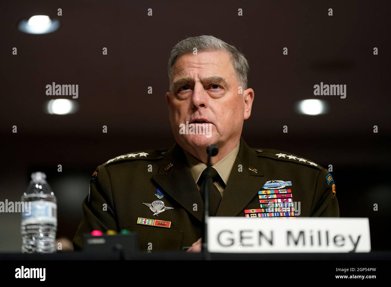 Chairman of the Joint Chiefs of Staff Gen. Mark Milley speaks during a Senate Armed Services