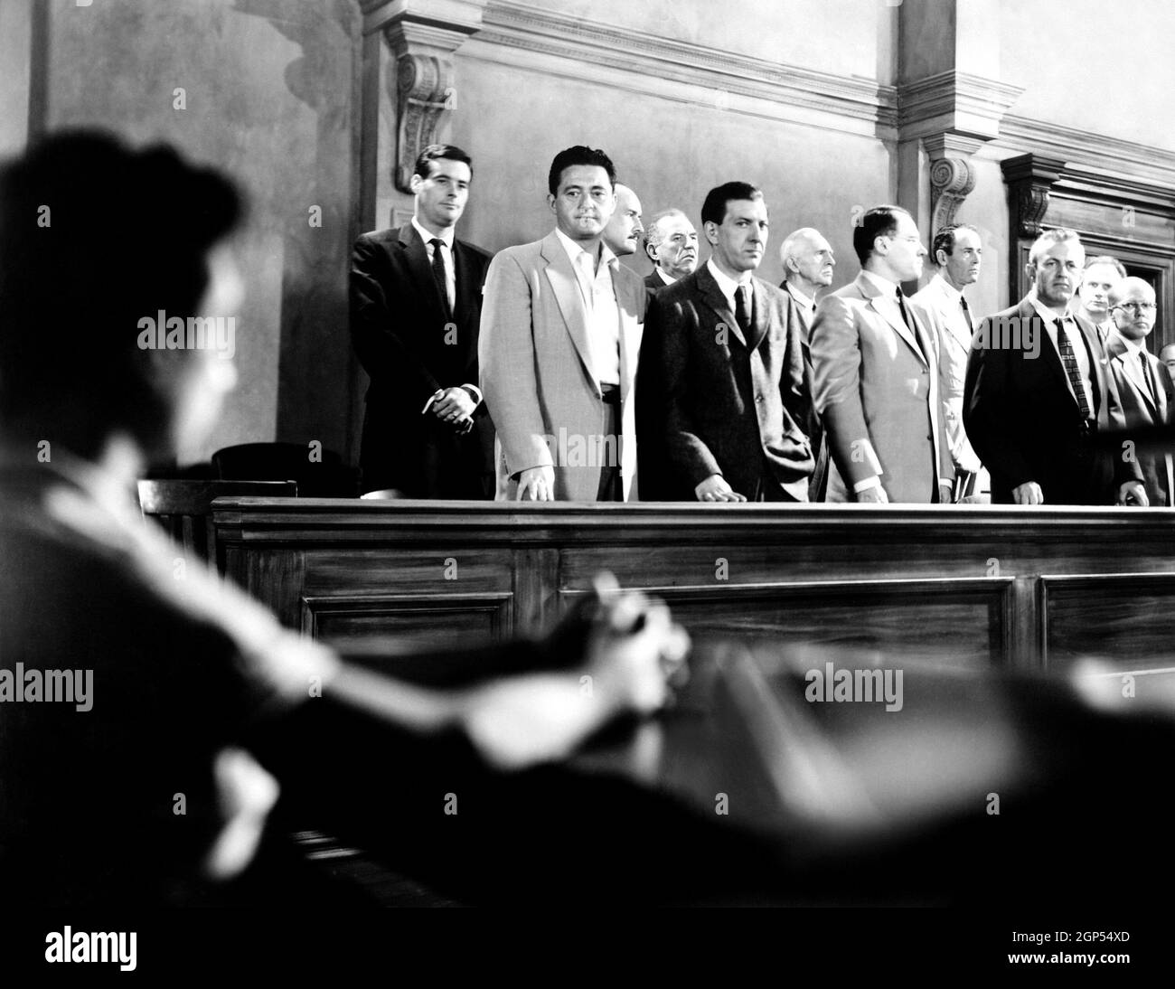 12 ANGRY MEN, (aka TWELVE ANGRY MEN), front row, Edward Binns, Jack  Klugman, E.G. Marshall, Lee J. Cobb, John Fiedler, Martin Balsam, back row,  Robert Webber, George Voskovec, Ed Begley, Joseph Sweeney,