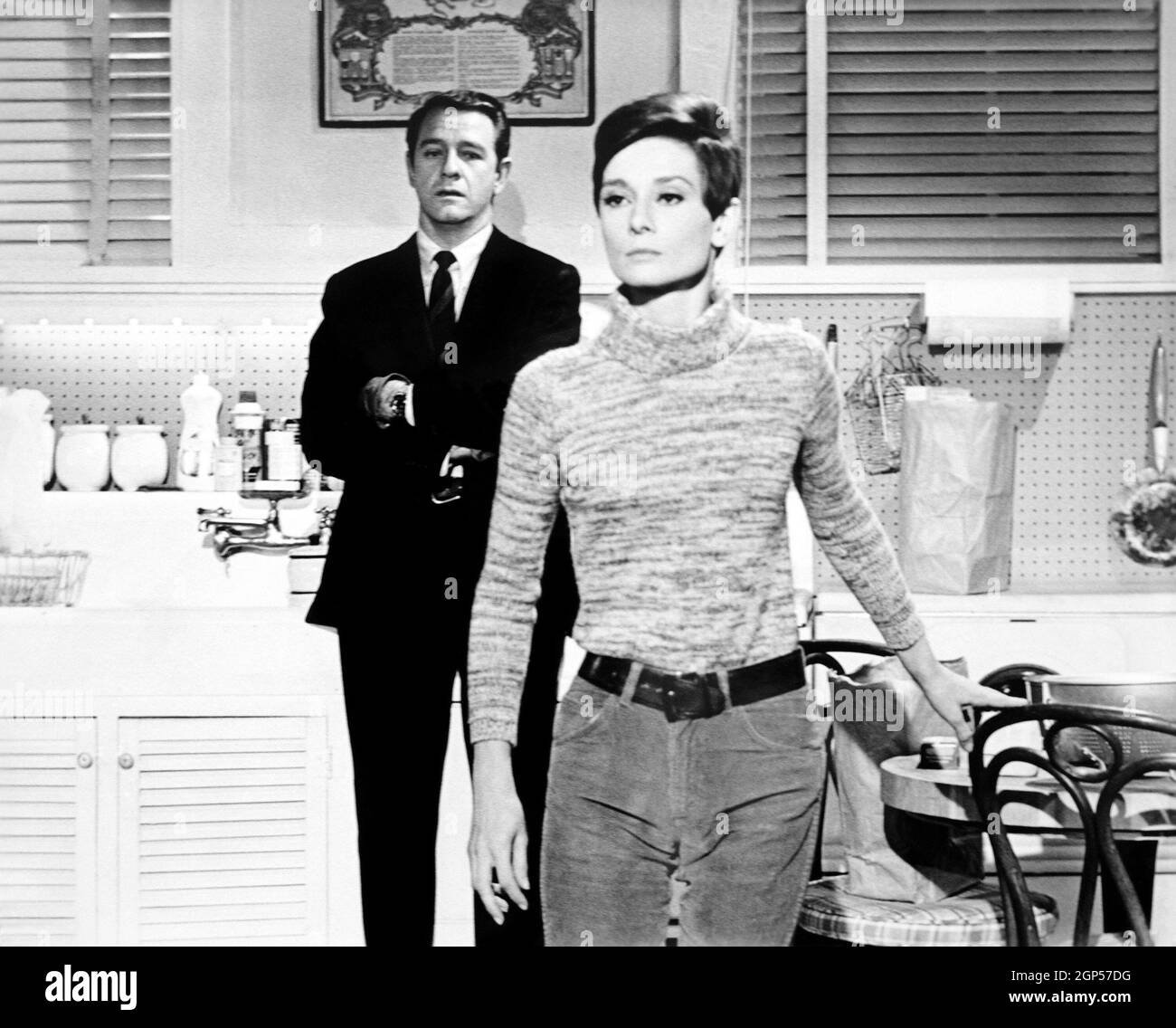 WAIT UNTIL DARK, from left, Richard Crenna, Audrey Hepburn, 1967 Stock ...