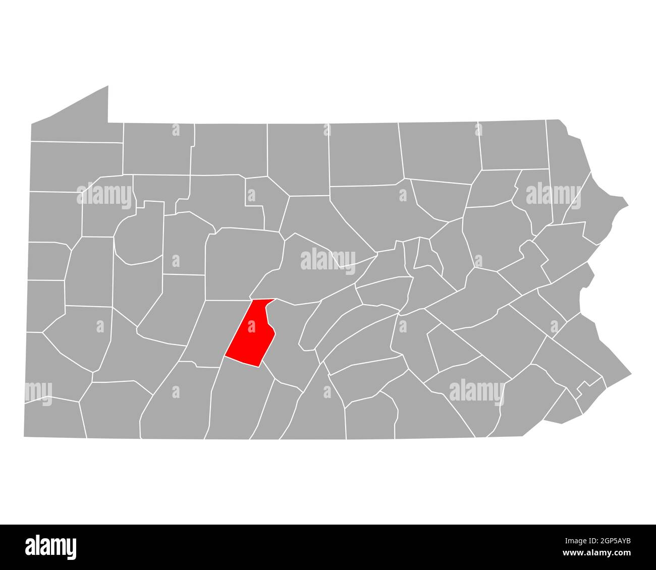 Map of Blair in Pennsylvania Stock Photo