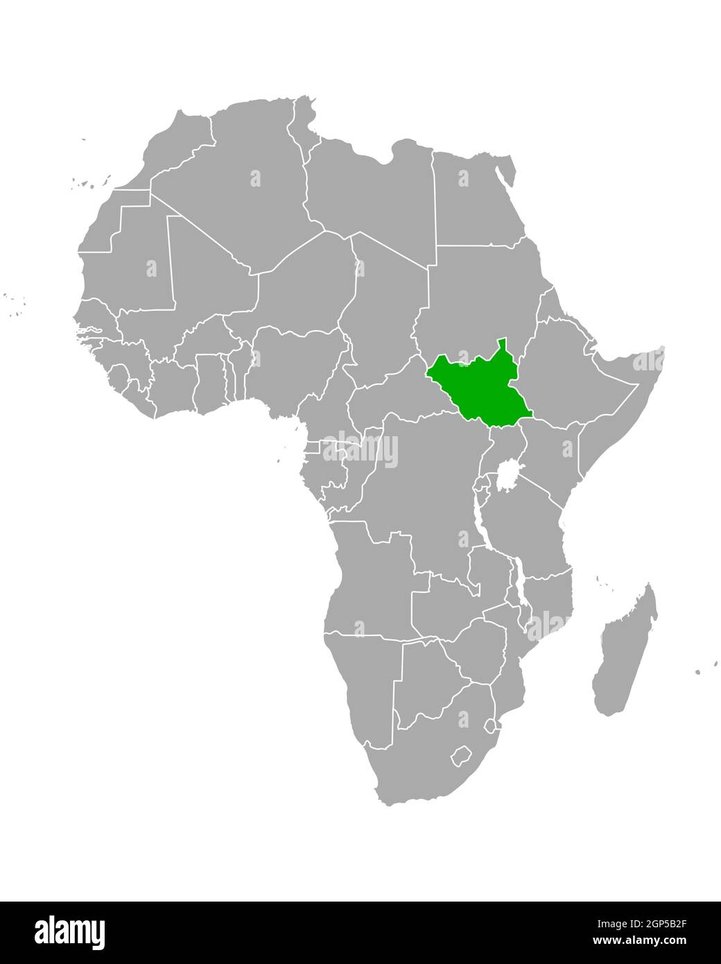 Map Of South Sudan In Africa Stock Photo Alamy Map Of South Sudan In Africa 2GP5B2F