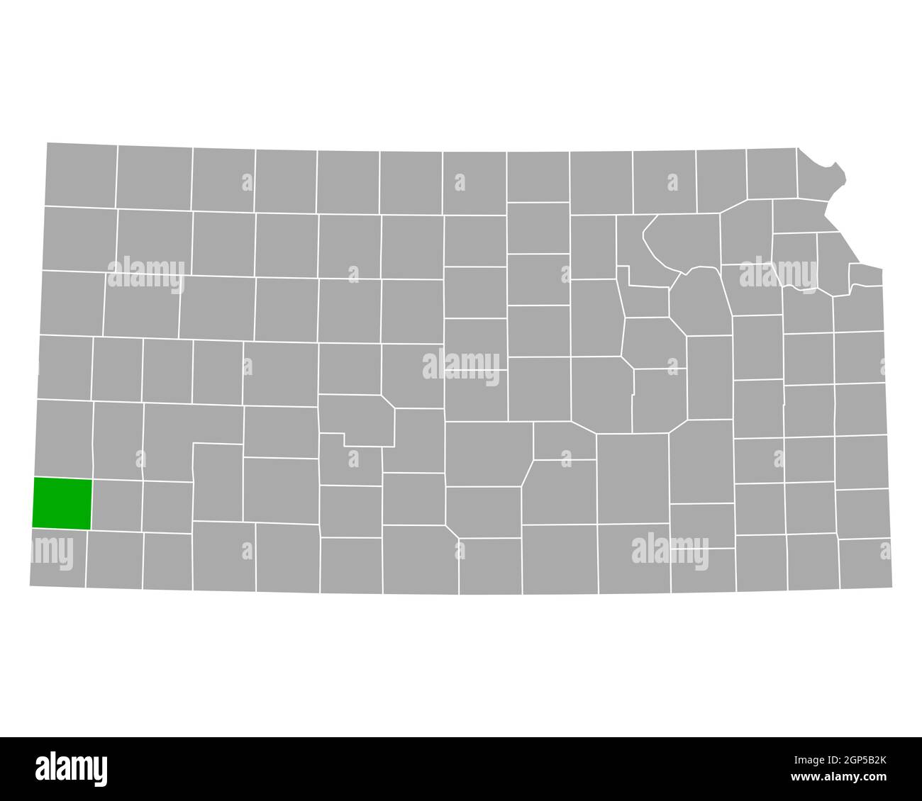 Map of Stanton in Kansas Stock Photo Alamy