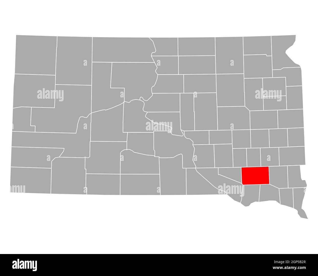 Map of Hutchinson in South Dakota Stock Photo Alamy