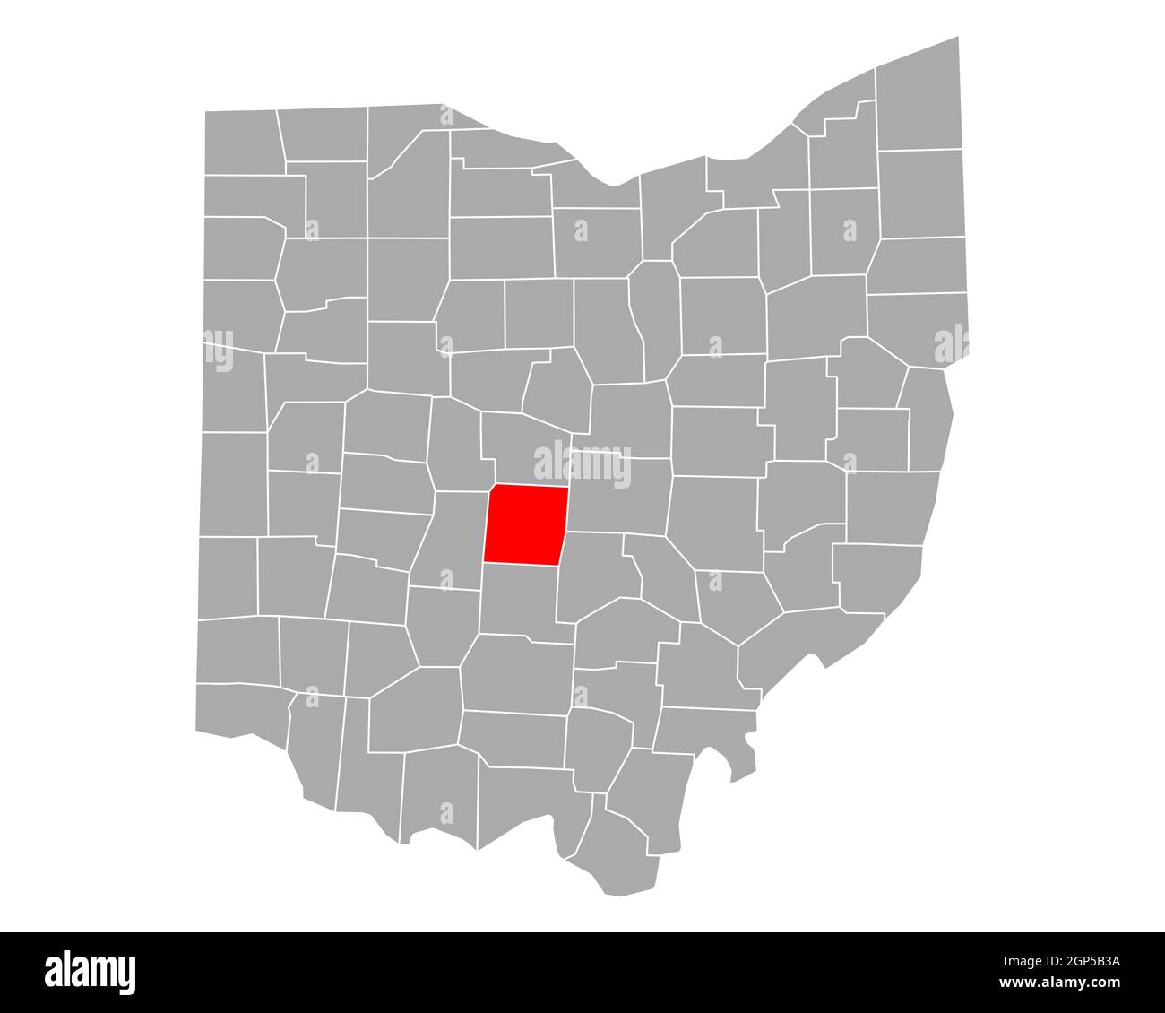 Map of Franklin in Ohio Stock Photo - Alamy