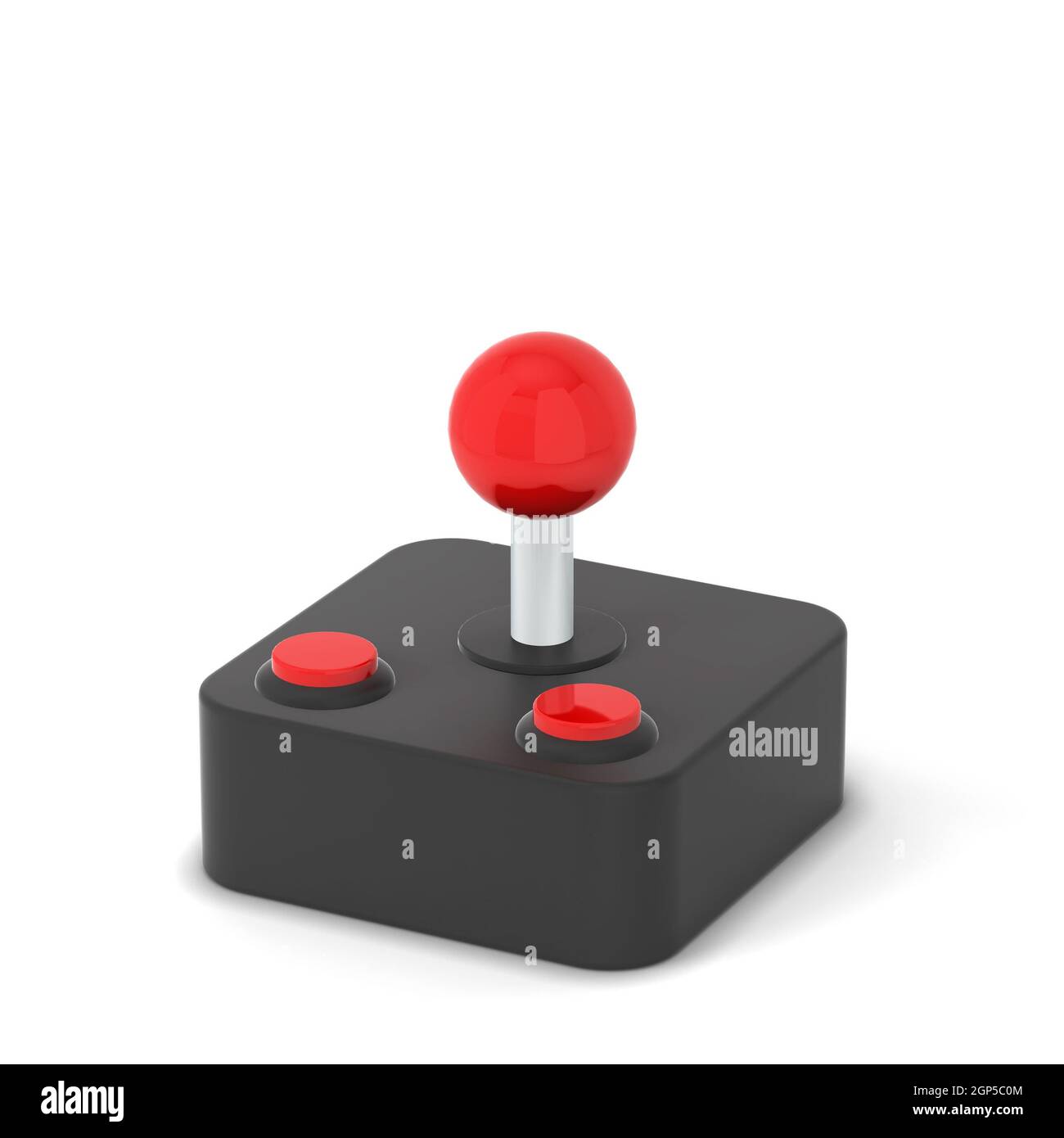 Retro game joystick. 3d illustration isolated on white background Stock ...