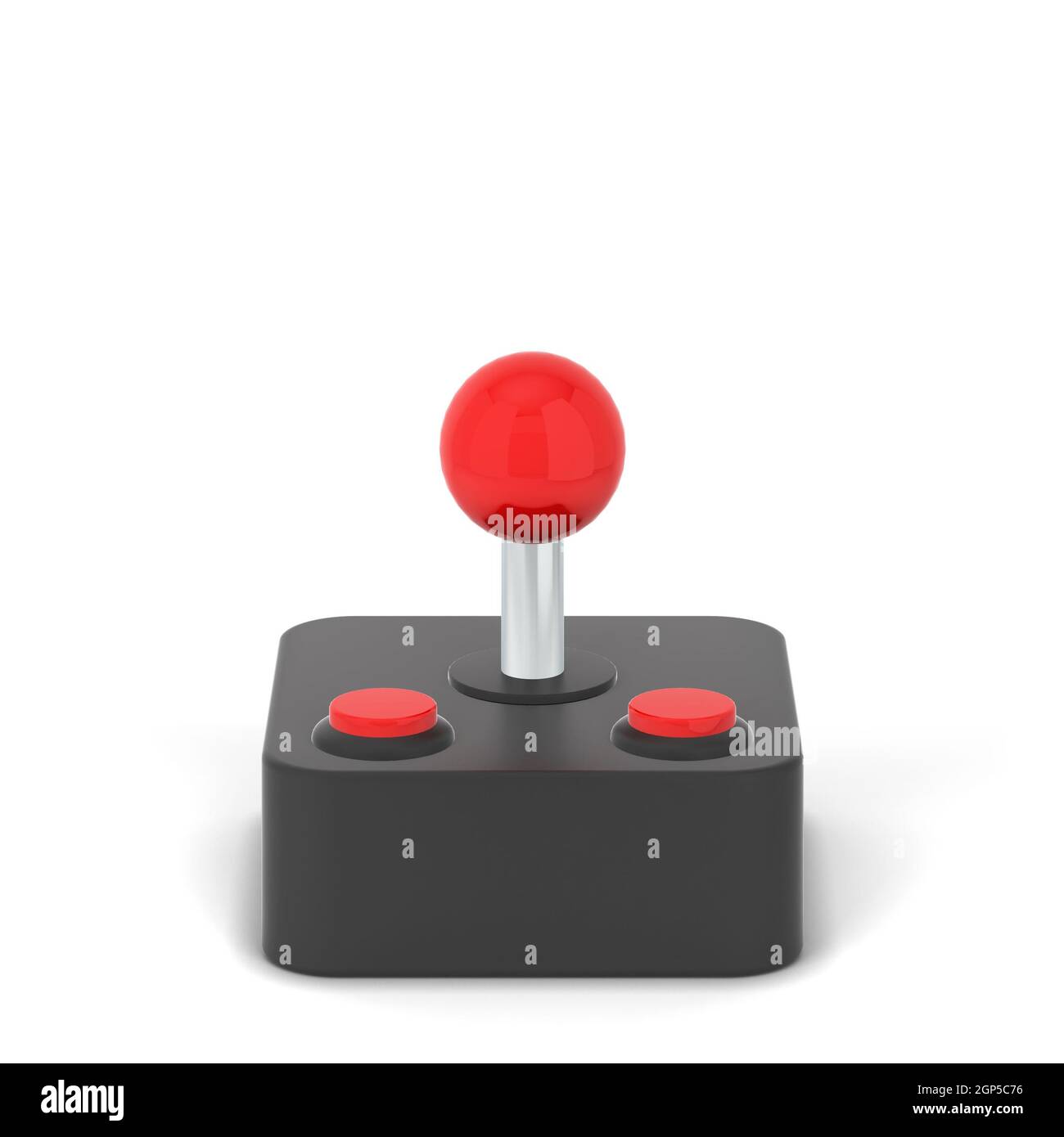 Retro game joystick. 3d illustration isolated on white background Stock ...