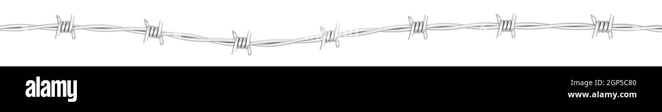 Barbed wire. 3d illustration isolated on white background Stock Photo ...