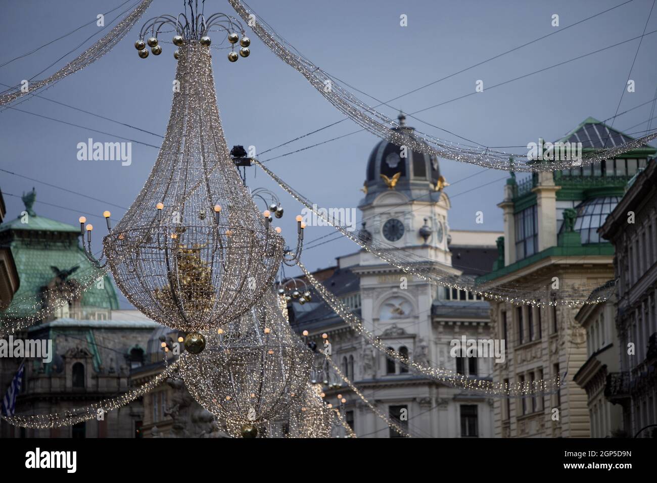 Christmas decoration in Vienna Stock Photo