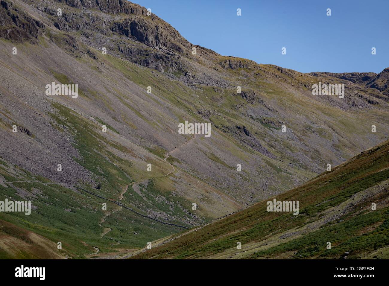 The Moses Trod path from Wasdale Head to Sty Head under Great Gable Stock Photo