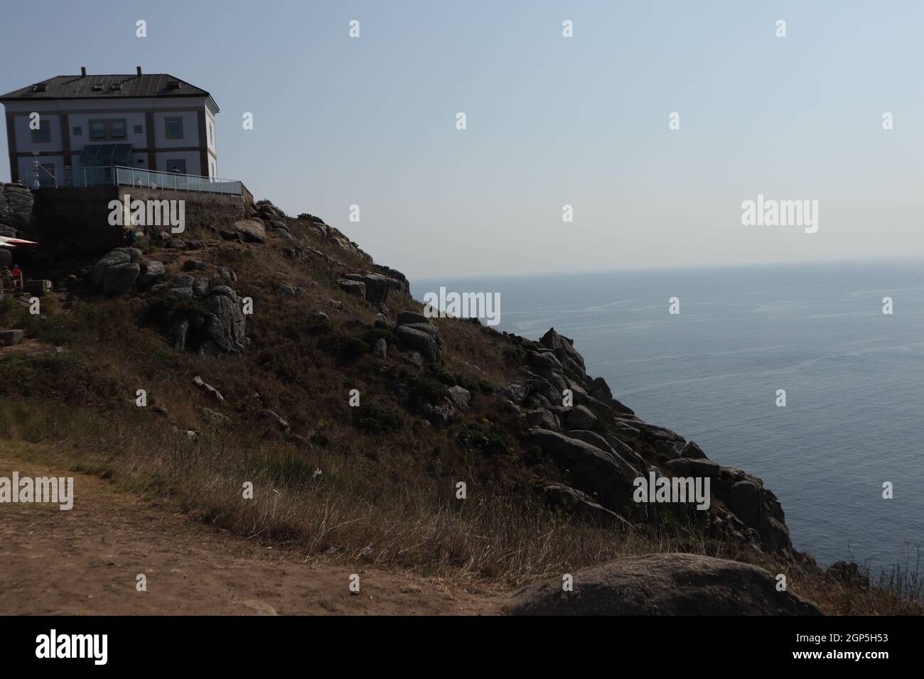 FINISTERRE, ATLANTIC SEA WITH AMAZING VIEWS AT THE END OF THE WAY ST. JAMES, GALICIA, SPAIN Stock Photo