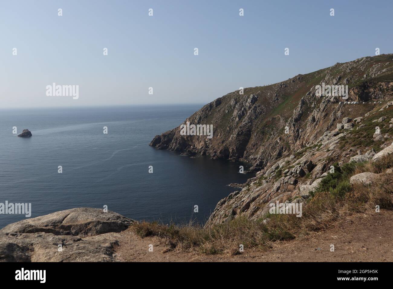 FINISTERRE, ATLANTIC SEA WITH AMAZING VIEWS AT THE END OF THE WAY ST. JAMES, GALICIA, SPAIN Stock Photo