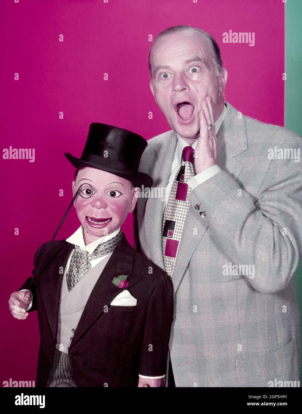 Edgar Bergen (right), with his ventriloquist dummy Charlie McCarthy