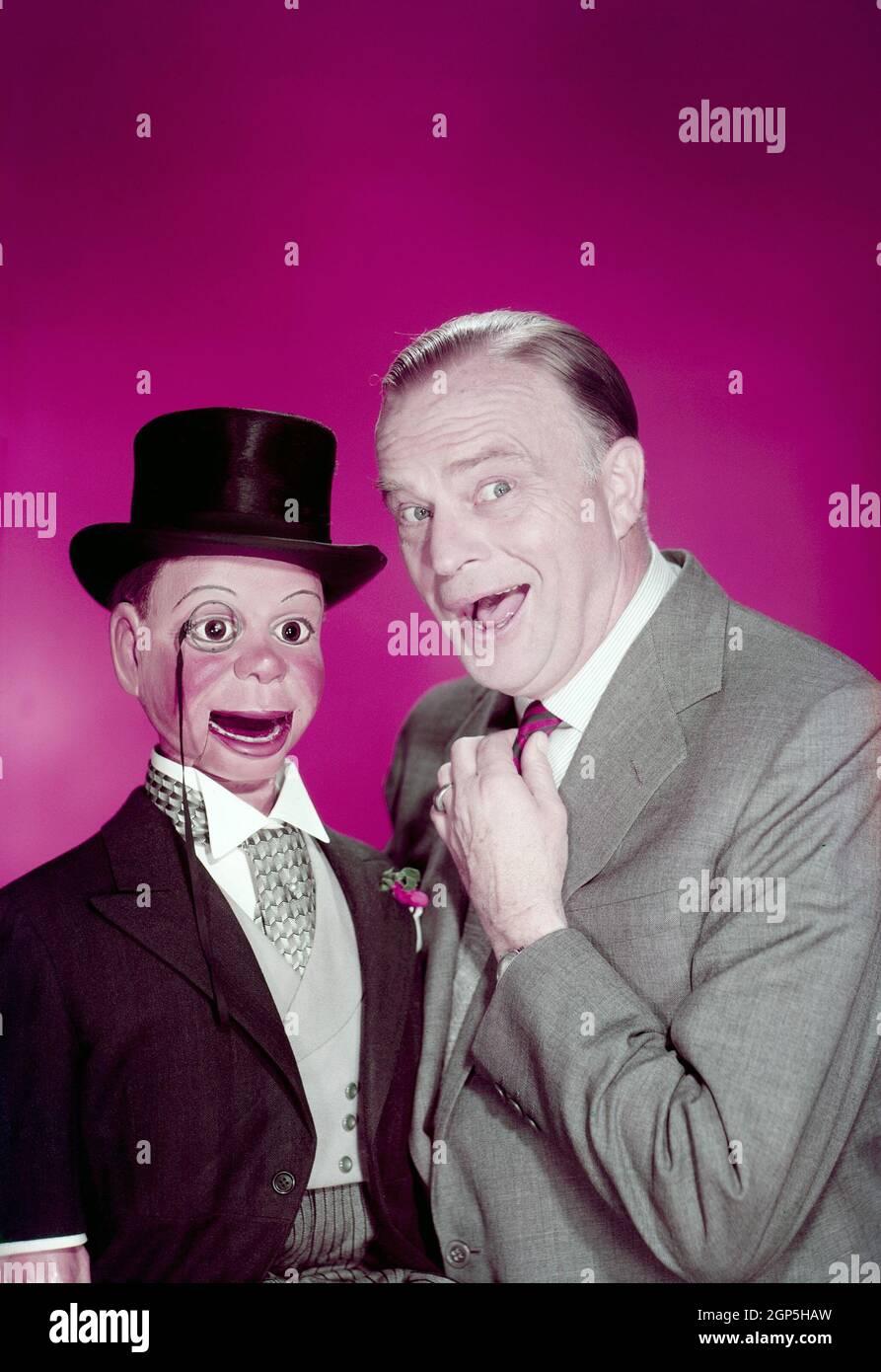 Edgar Bergen (right), with his ventriloquist dummy Charlie McCarthy
