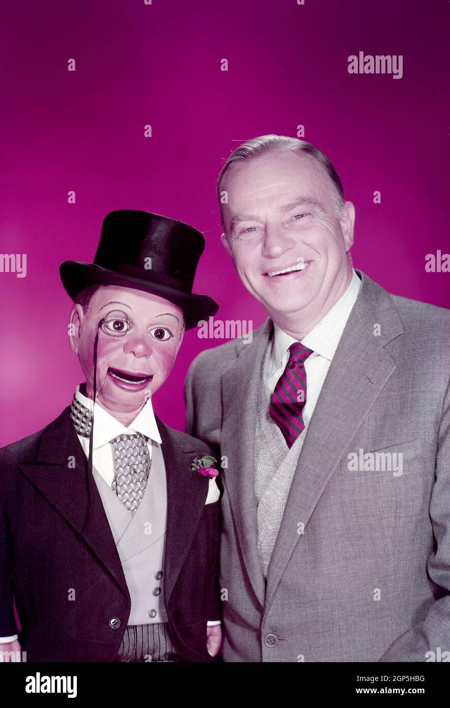 Edgar Bergen (right), with his ventriloquist dummy Charlie McCarthy