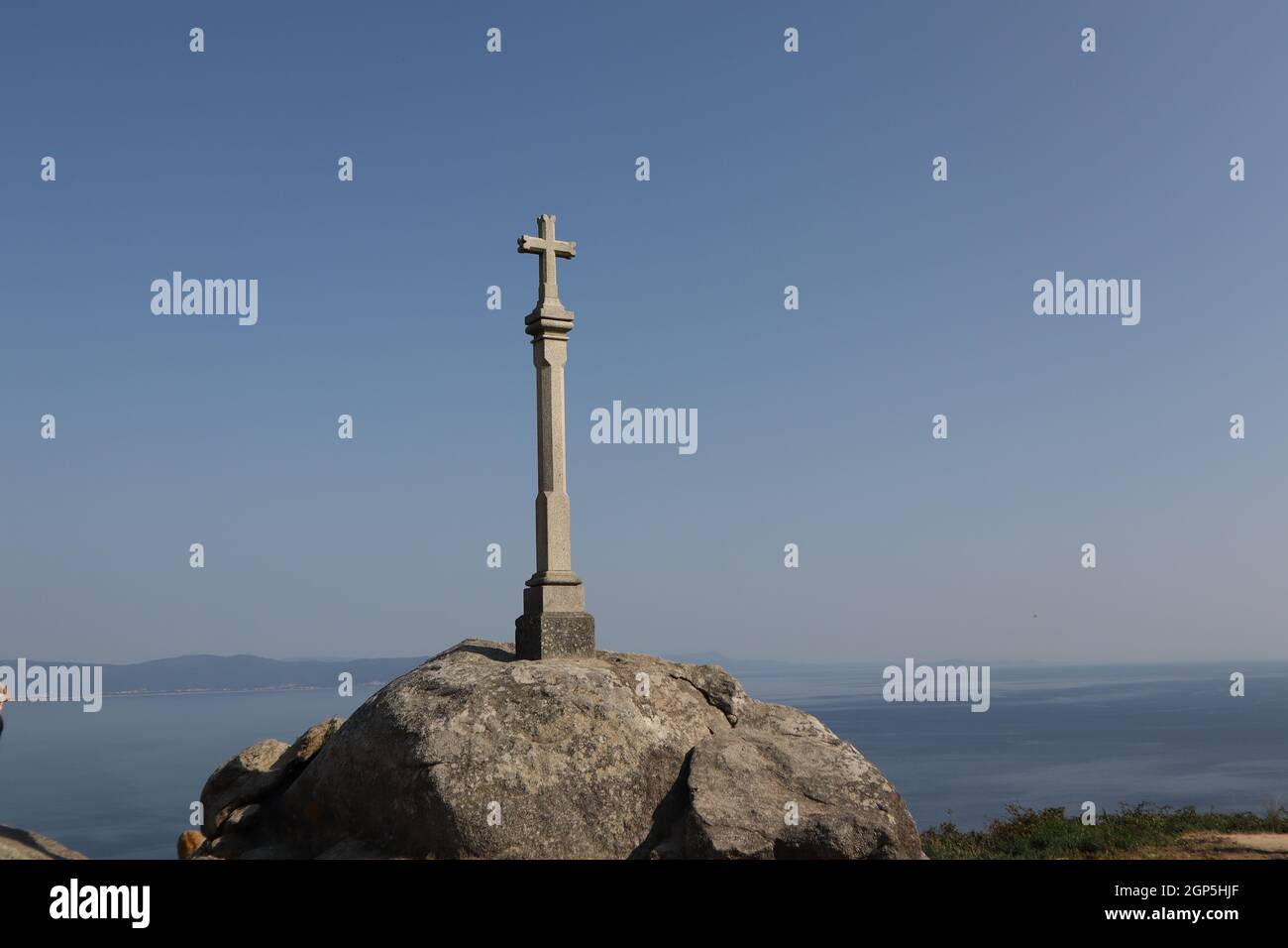 FINISTERRE, ATLANTIC SEA WITH AMAZING VIEWS AT THE END OF THE WAY ST. JAMES, GALICIA, SPAIN Stock Photo