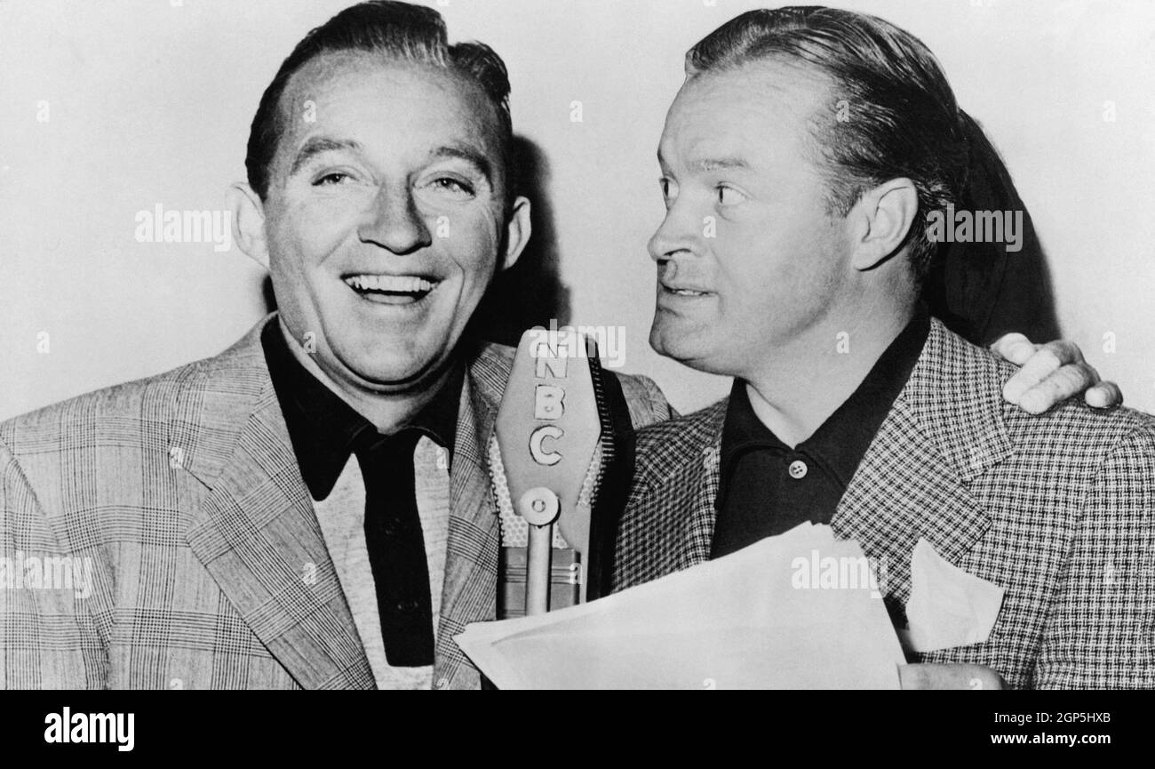 THE PEPSODENT SHOW STARRING BOB HOPE, From left: Bing Crosby, Bob Hope,  circa 1938, 1938-1950 Stock Photo - Alamy