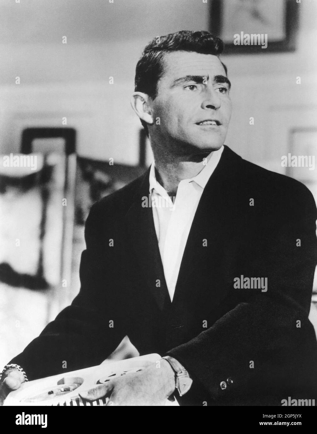 Rod Serling, writer and creator of THE TWILIGHT ZONE and NIGHT GALLERY,  circa 1960s Stock Photo - Alamy