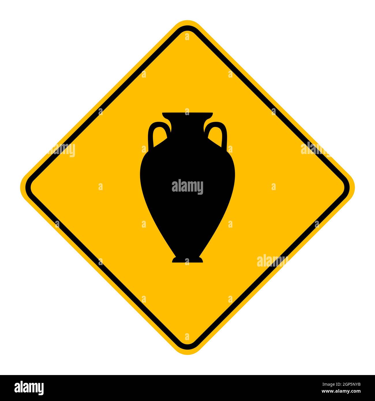 Amphora and road sign Stock Photo - Alamy
