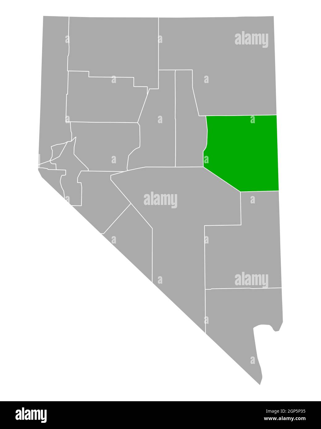 Map of White Pine in Nevada Stock Photo Alamy
