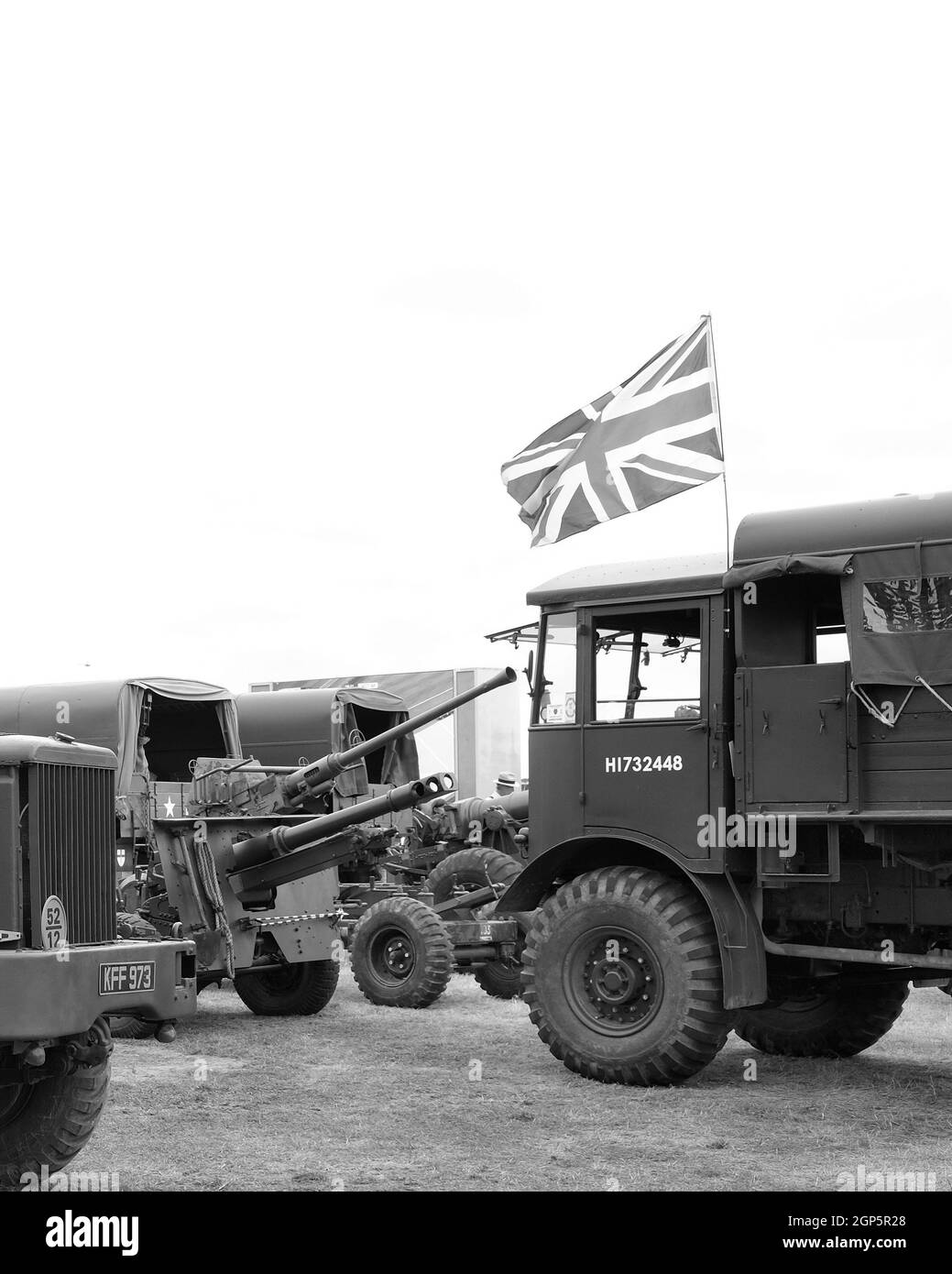 September 2021 - Military trucks at the Goodwood Revival race meeting Stock Photo