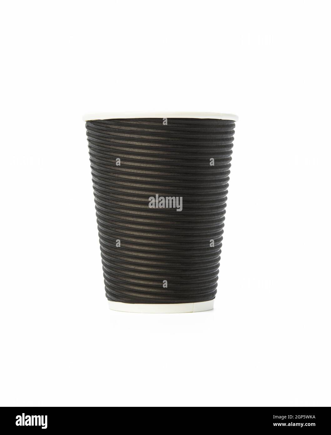 disposable brown corrugated paper cup isolated on white background ...